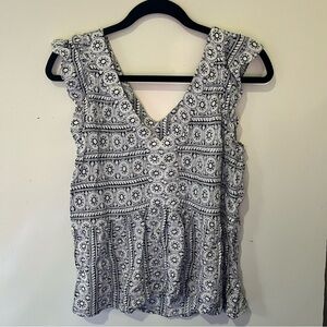 Woman’s size small loft boho white blouse tank top top